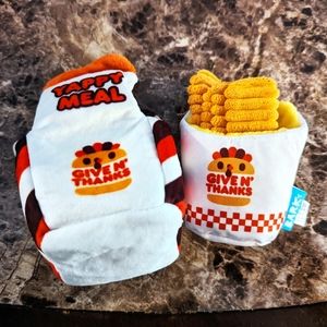 10/$10 Bark Box, Yappy Meal, Squeak Potatoes Fries, Dog Toy, Multipack